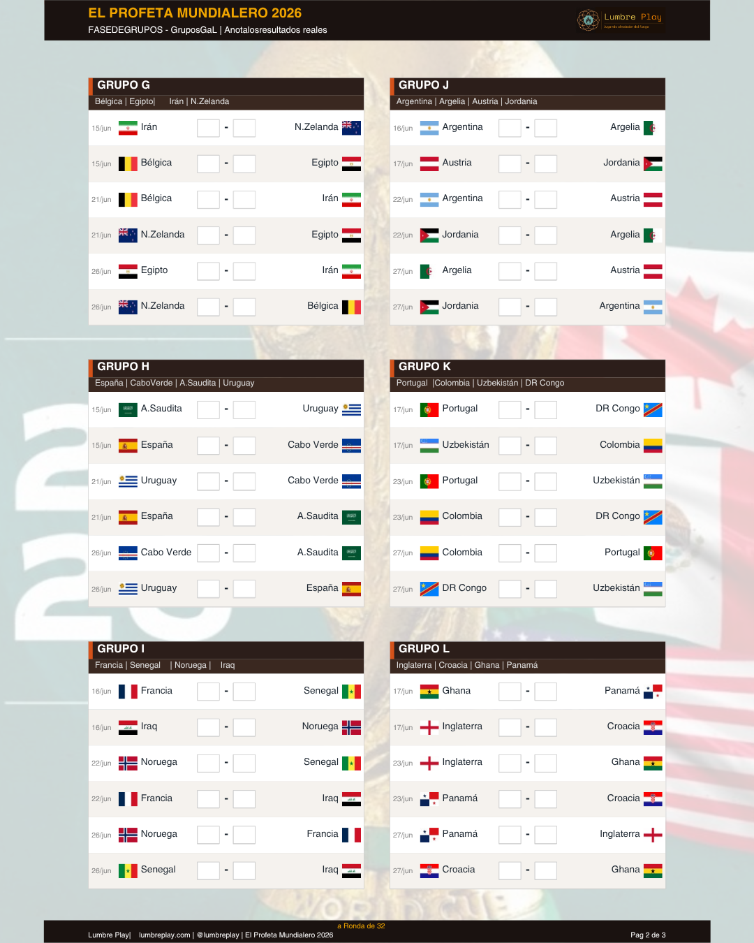 El Profeta Mundialero 2026 • Juego de Predicciones